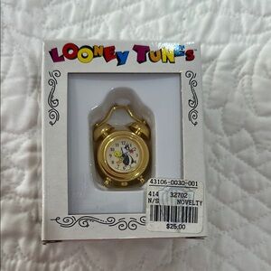 Looney Tunes Gold Novelty Clock